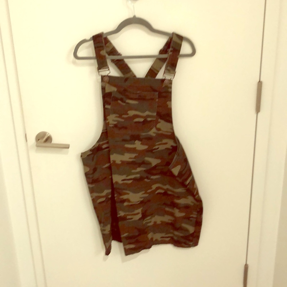 NWOT Camo Overall Dress